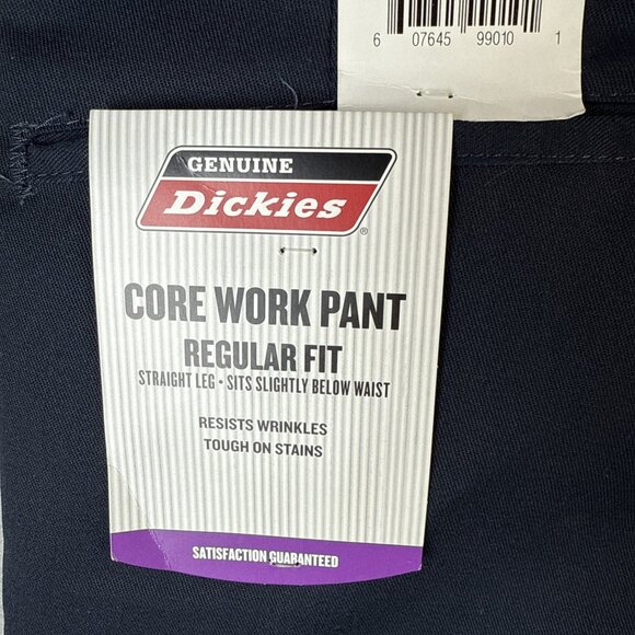 NWT Genuine Dickies Core Work Pants Mens Size 40 x 32 Regular Fit Navy Straight - Picture 8 of 12